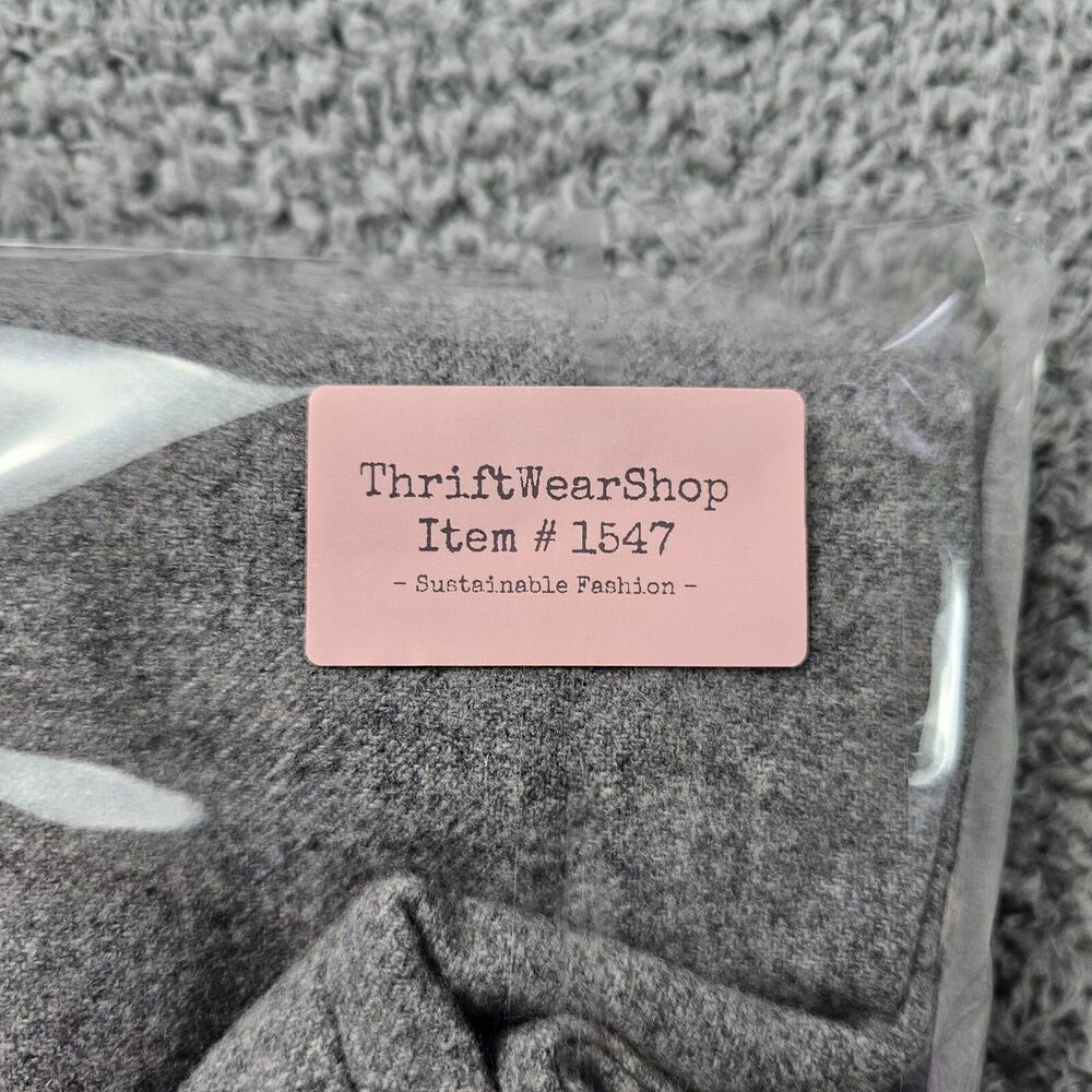 Gant Michael Bastian Pants Womans 36x32 Gray Wool Blend Flannel Wide Flare NEW - Picture 16 of 16